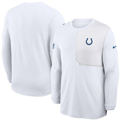 Indianapolis Colts Sideline Coach UV Dri-FIT Long Sleeve Shirt White | Nike for Sale