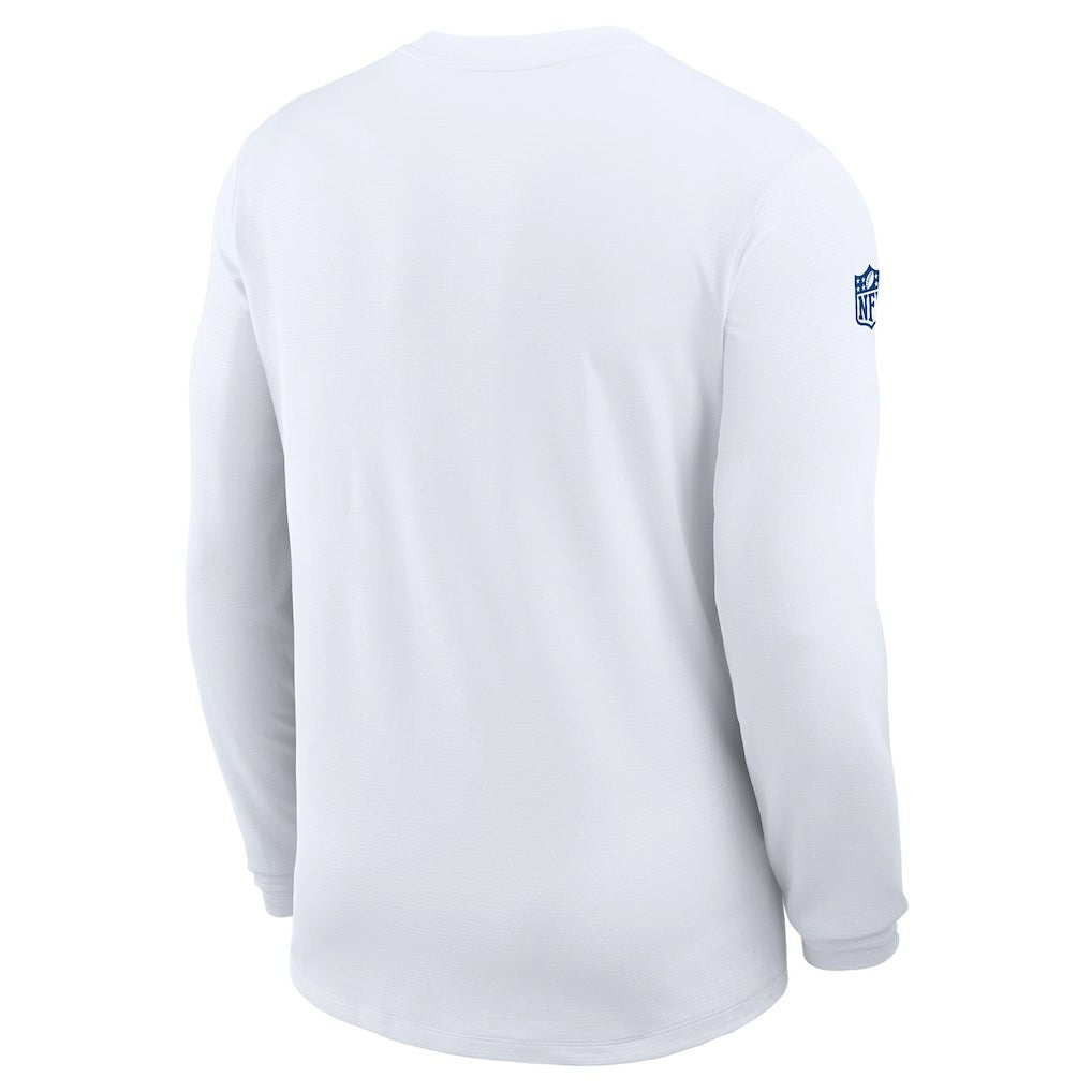 Indianapolis Colts Sideline Coach UV Dri-FIT Long Sleeve Shirt White | Nike for Sale