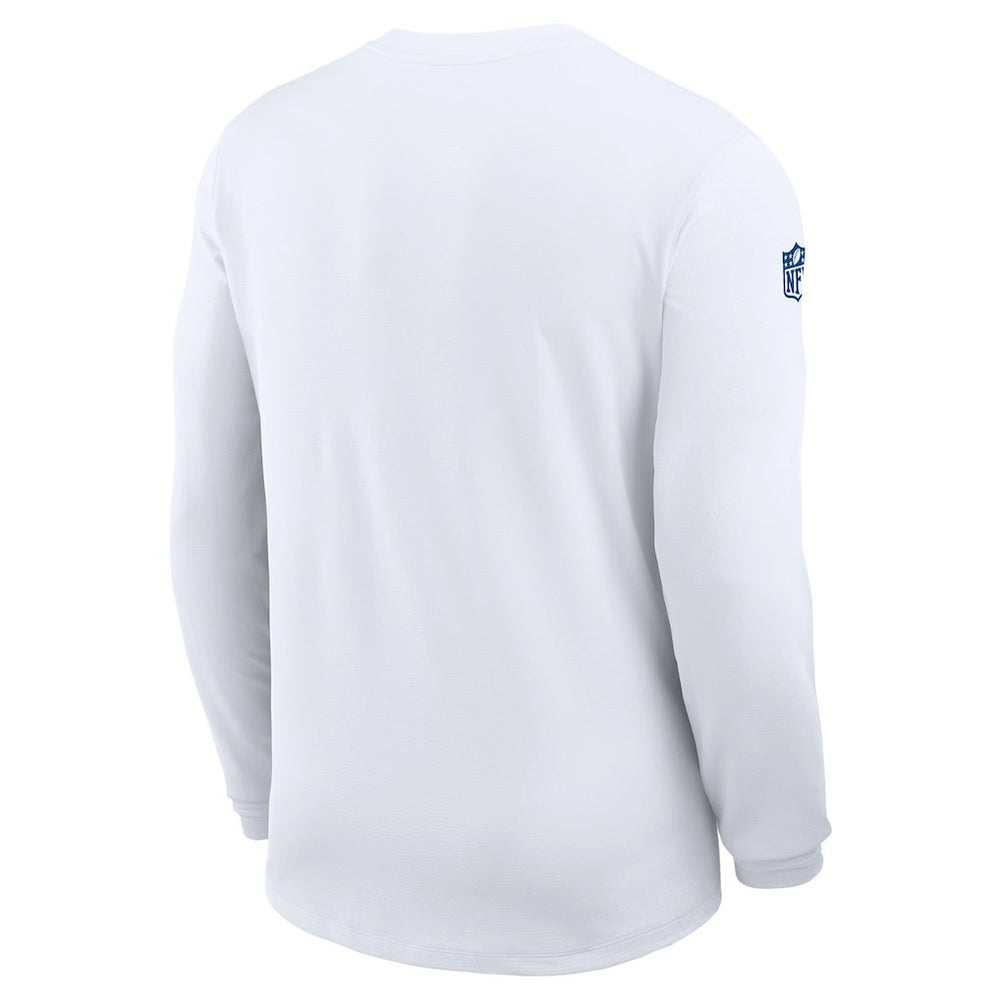 Indianapolis Colts Sideline Coach UV Dri-FIT Long Sleeve Shirt White | Nike for Sale