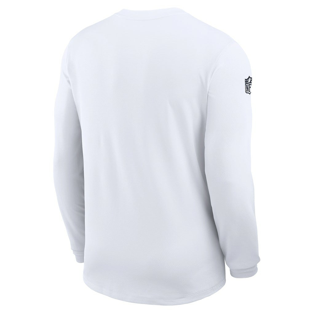 Dallas Cowboys Sideline Coach UV Dri-FIT Long Sleeve Shirt White | Nike for Sale
