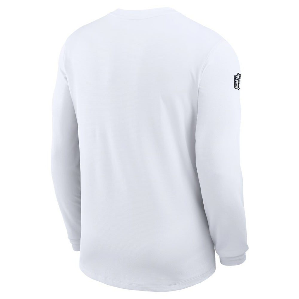 Dallas Cowboys Sideline Coach UV Dri-FIT Long Sleeve Shirt White | Nike for Sale