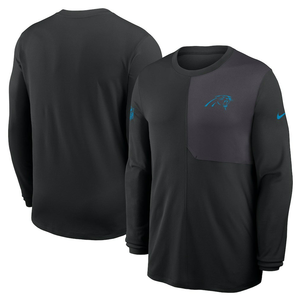 Carolina Panthers Sideline Coach UV Dri-FIT Long Sleeve Shirt Black | Nike for Sale