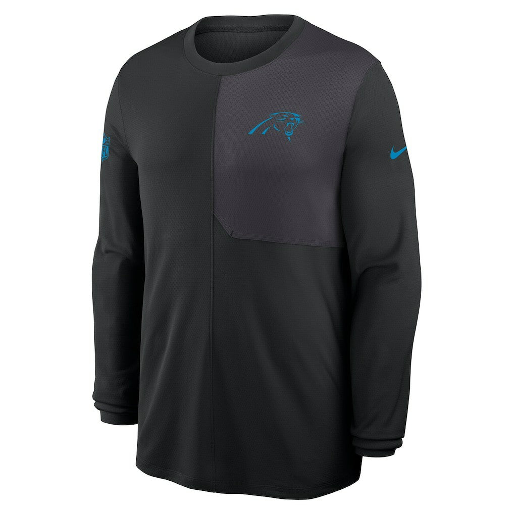 Carolina Panthers Sideline Coach UV Dri-FIT Long Sleeve Shirt Black | Nike for Sale
