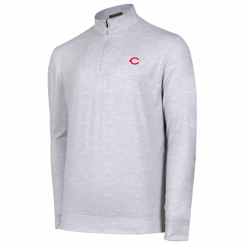 Cincinnati Reds Sublime Tri-Blend Quarter-Zip Jacket - MLB