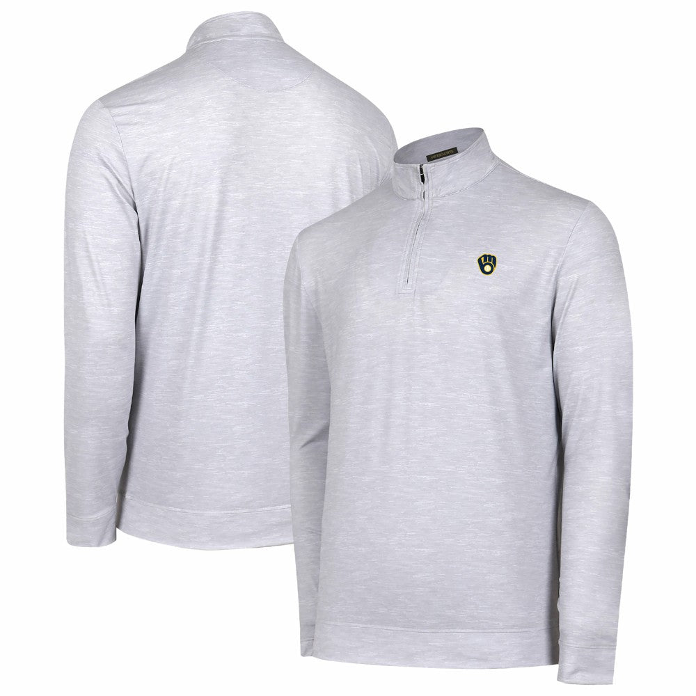 Milwaukee Brewers Sublime Tri-Blend Quarter-Zip Jacket - MLB