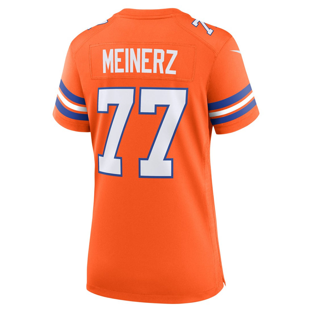 Quinn Meinerz Denver Broncos Women's Mile High Collection 1977 Throwback Player Game Jersey Orange | Nike for Sale