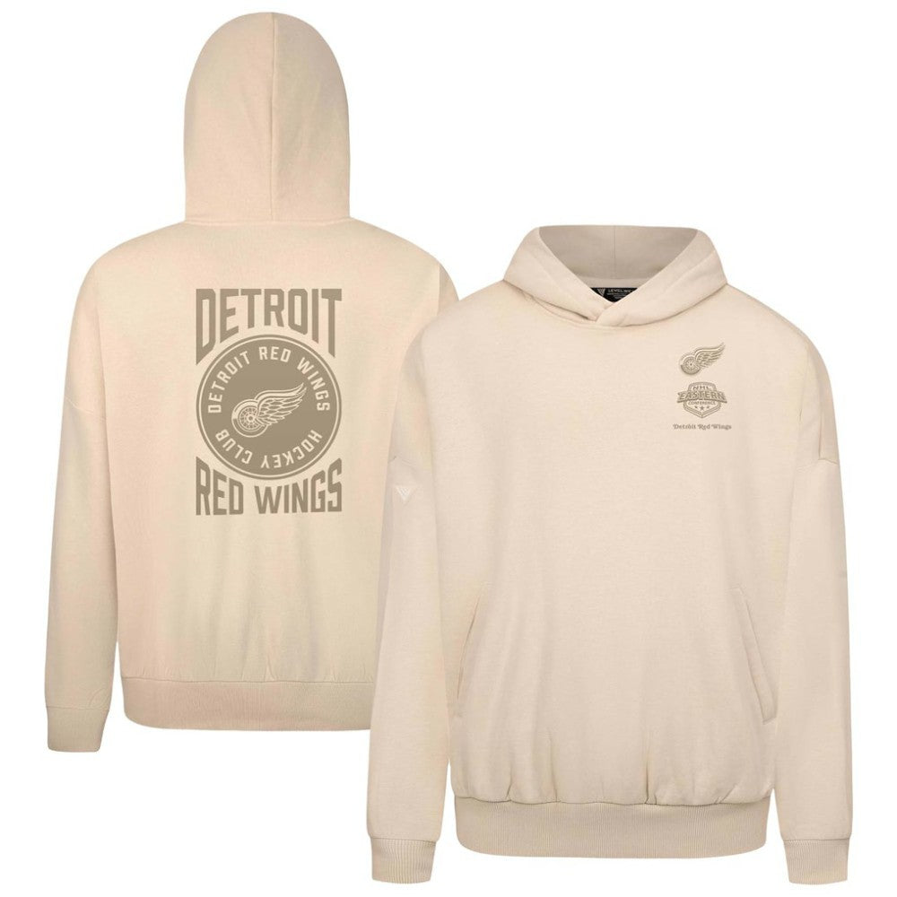 Detroit Red Wings Levelwear Contact Stamp Pullover Hoodie - Cream - NHL