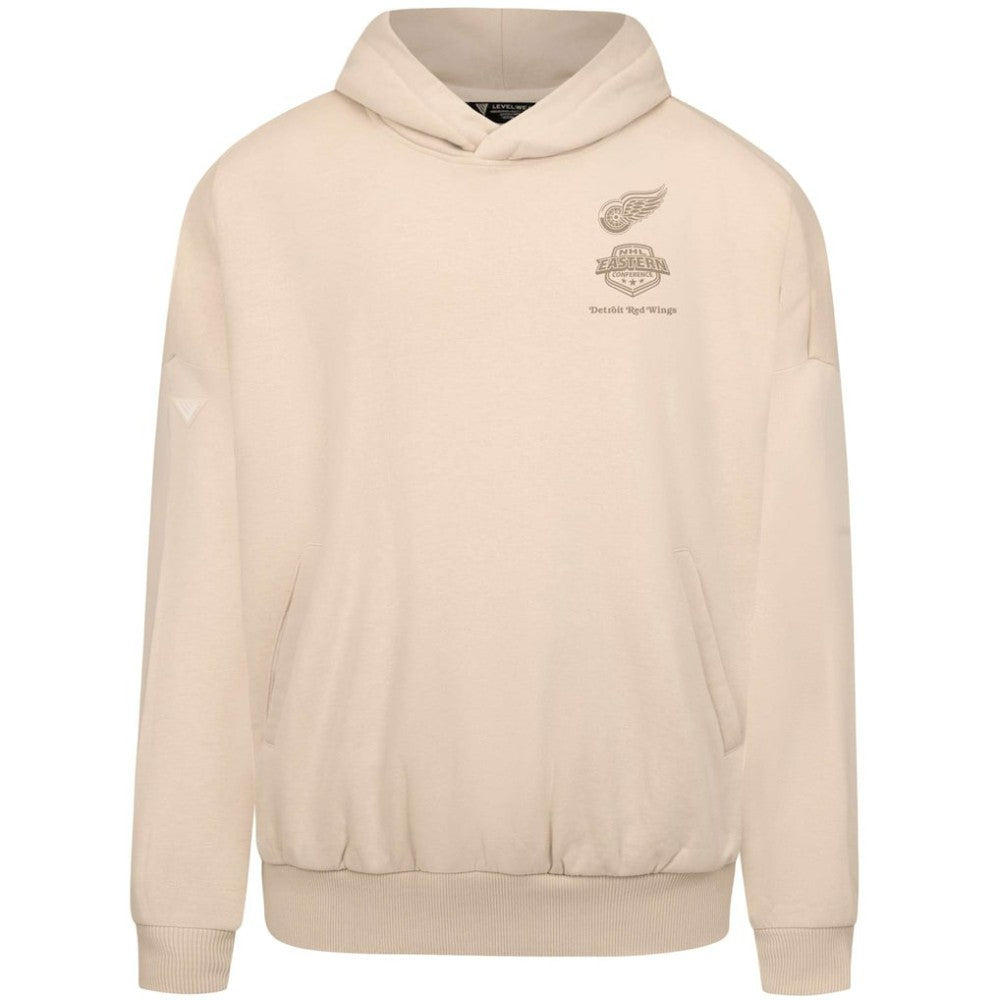 Detroit Red Wings Levelwear Contact Stamp Pullover Hoodie - Cream - NHL