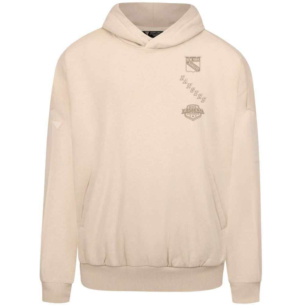 New York Rangers Levelwear Contact Stamp Pullover Hoodie - Cream - NHL