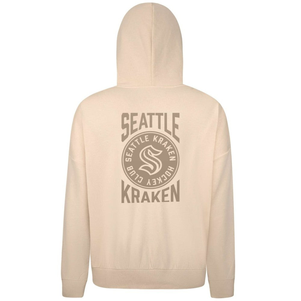 Seattle Kraken Levelwear Contact Stamp Pullover Hoodie - Cream - NHL