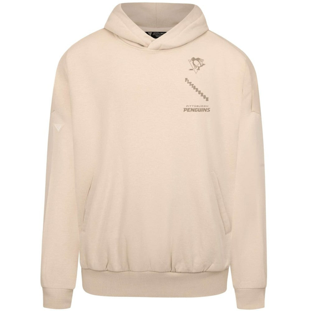 Pittsburgh Penguins Levelwear Contact Stamp Pullover Hoodie - Cream - NHL