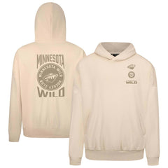 Minnesota Wild Levelwear Contact Stamp Pullover Hoodie - Cream - NHL