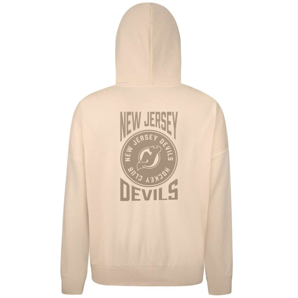 New Jersey Devils Levelwear Contact Stamp Pullover Hoodie - Cream - NHL