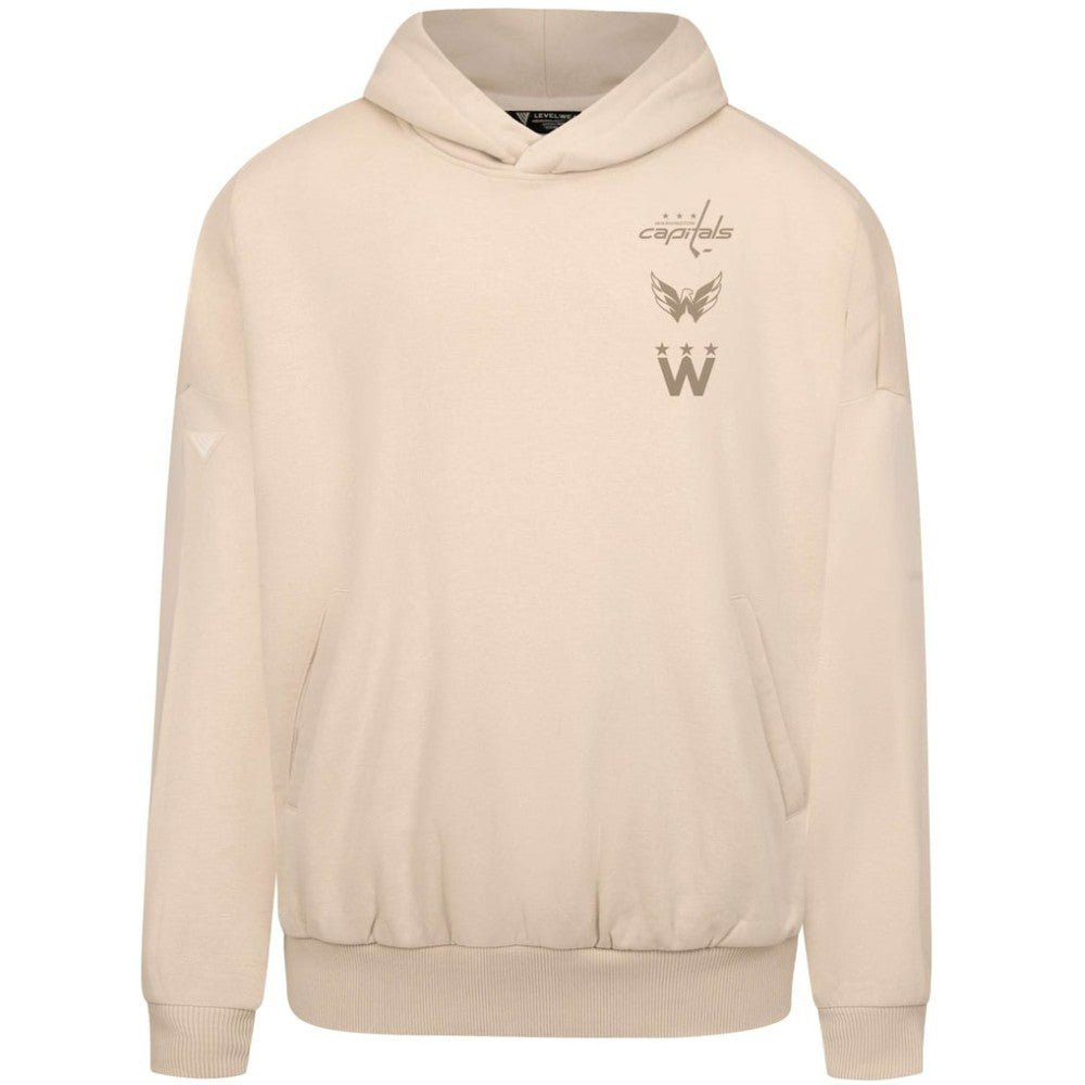 Washington Capitals Levelwear Contact Stamp Pullover Hoodie - Cream - NHL