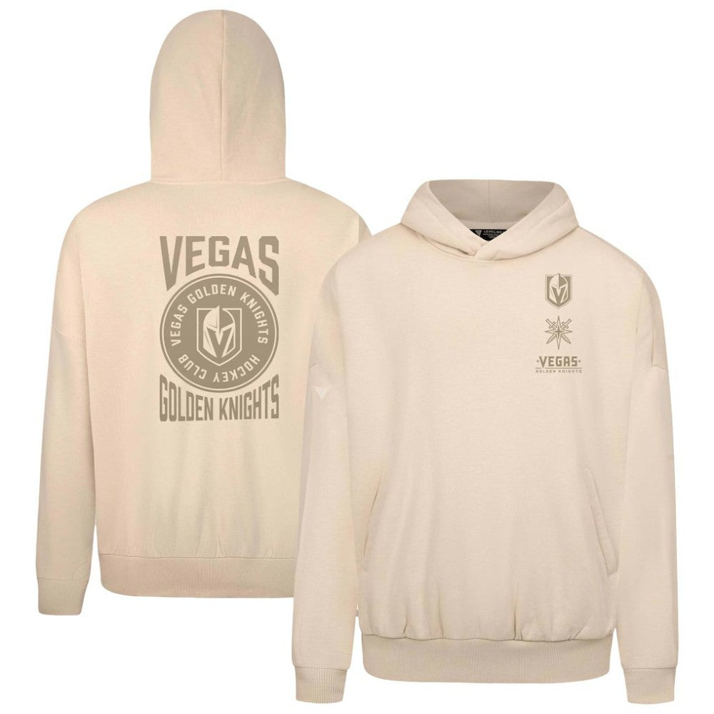 Vegas Golden Knights Levelwear Contact Stamp Pullover Hoodie - Cream - NHL