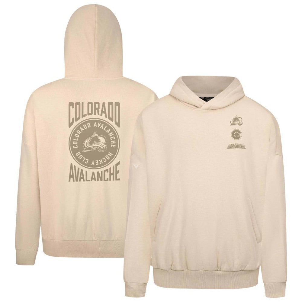 Colorado Avalanche Levelwear Contact Stamp Pullover Hoodie - Cream - NHL
