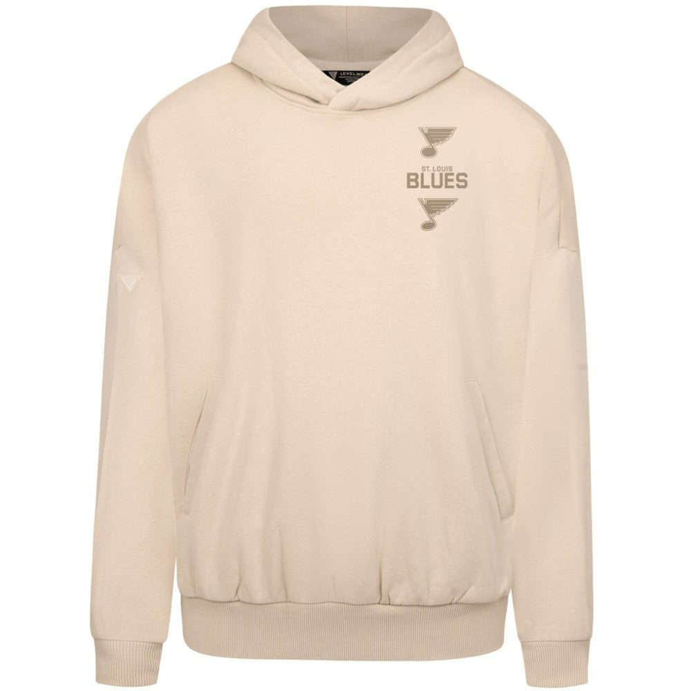 St. Louis Blues Levelwear Contact Stamp Pullover Hoodie - Cream - NHL