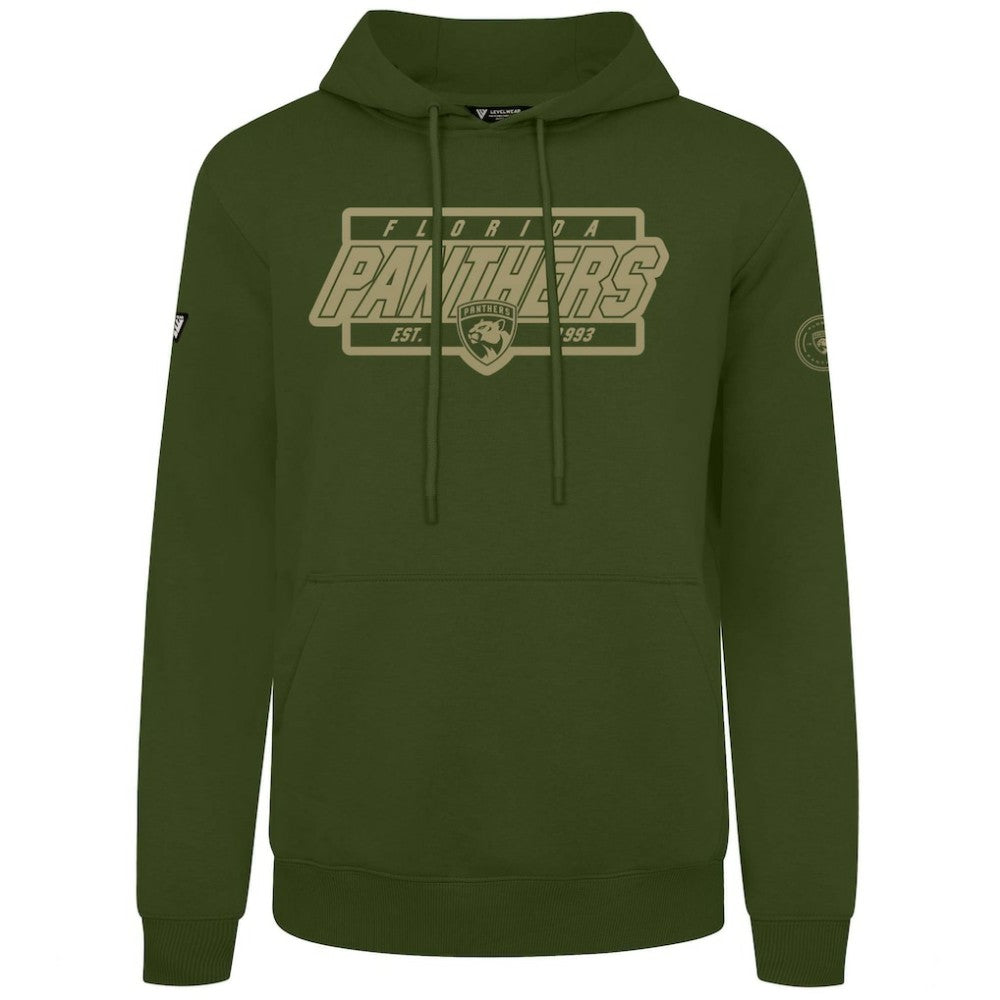 Florida Panthers Levelwear Podium Pullover Hoodie - Olive - NHL