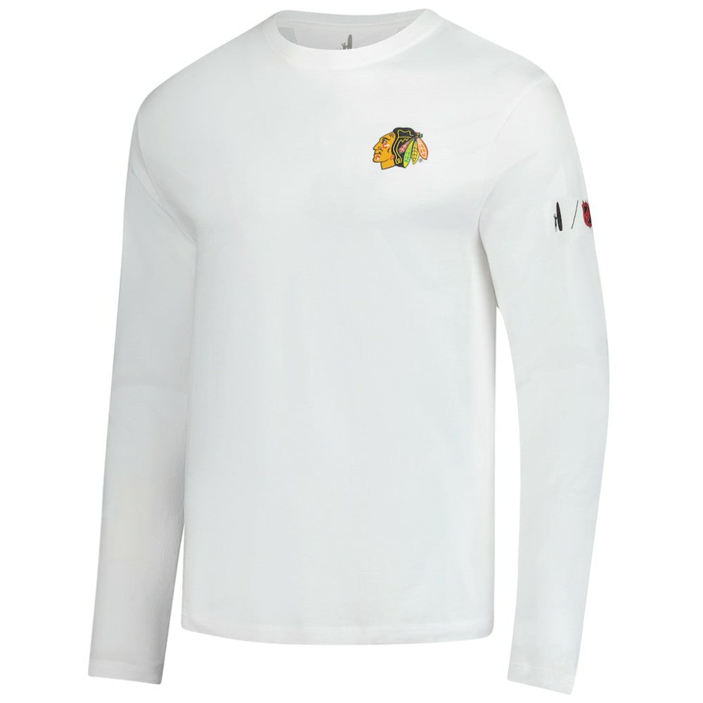 Chicago Blackhawks johnnie-O Adam Long Sleeve T-Shirt - White - NHL