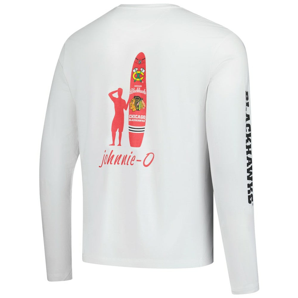 Chicago Blackhawks johnnie-O Adam Long Sleeve T-Shirt - White - NHL