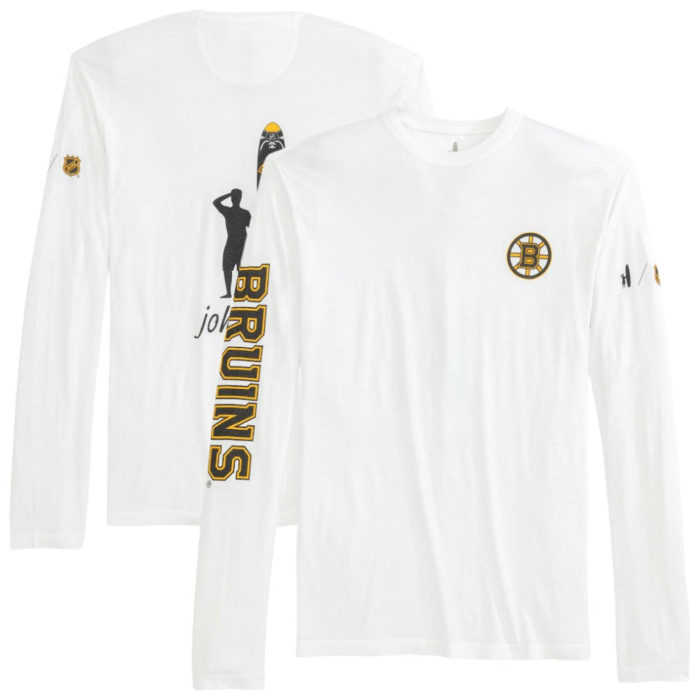 Boston Bruins johnnie-O Adam Long Sleeve T-Shirt - White - NHL
