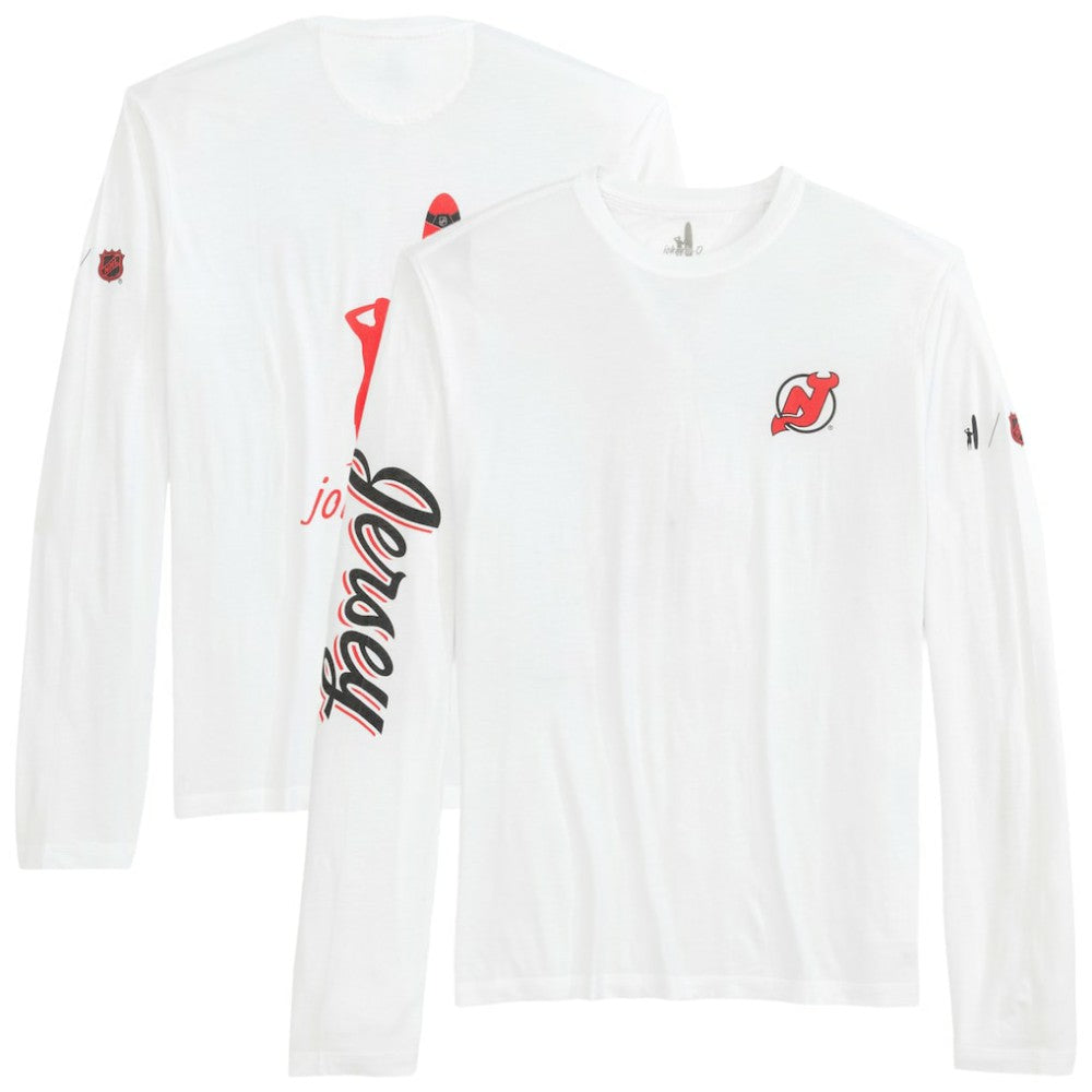 New Jersey Devils johnnie-O Adam Long Sleeve T-Shirt - White - NHL