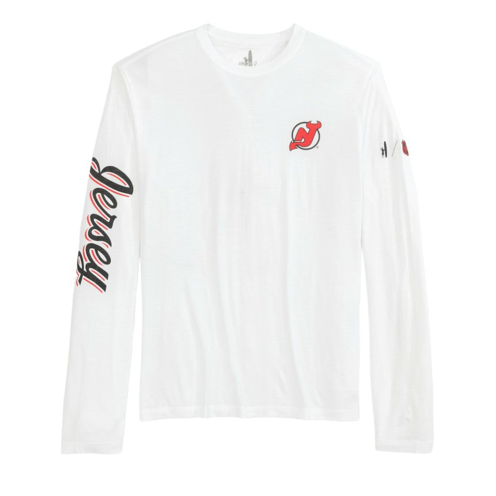 New Jersey Devils johnnie-O Adam Long Sleeve T-Shirt - White - NHL