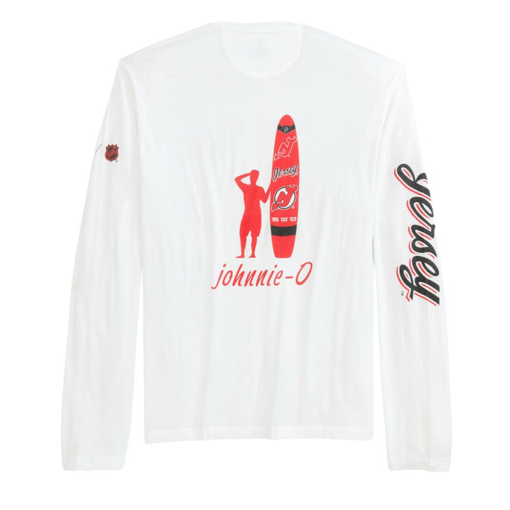 New Jersey Devils johnnie-O Adam Long Sleeve T-Shirt - White - NHL
