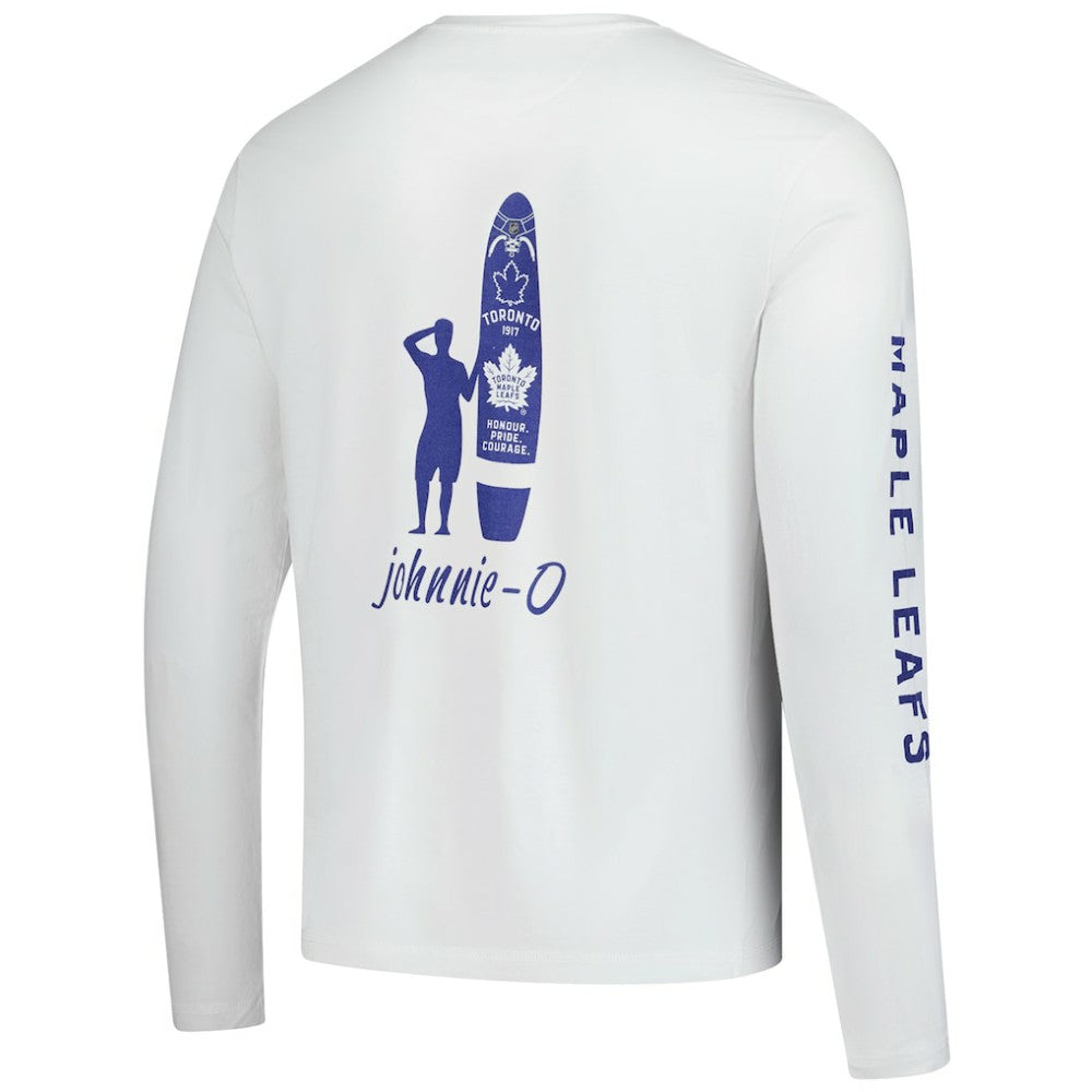 Toronto Maple Leafs johnnie-O Adam Long Sleeve T-Shirt - White - NHL