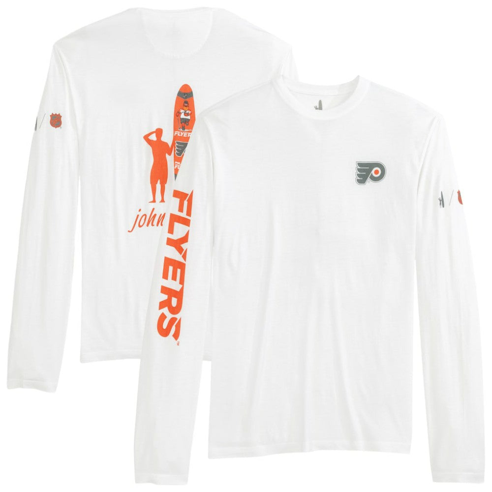 Philadelphia Flyers johnnie-O Adam Long Sleeve T-Shirt - White - NHL