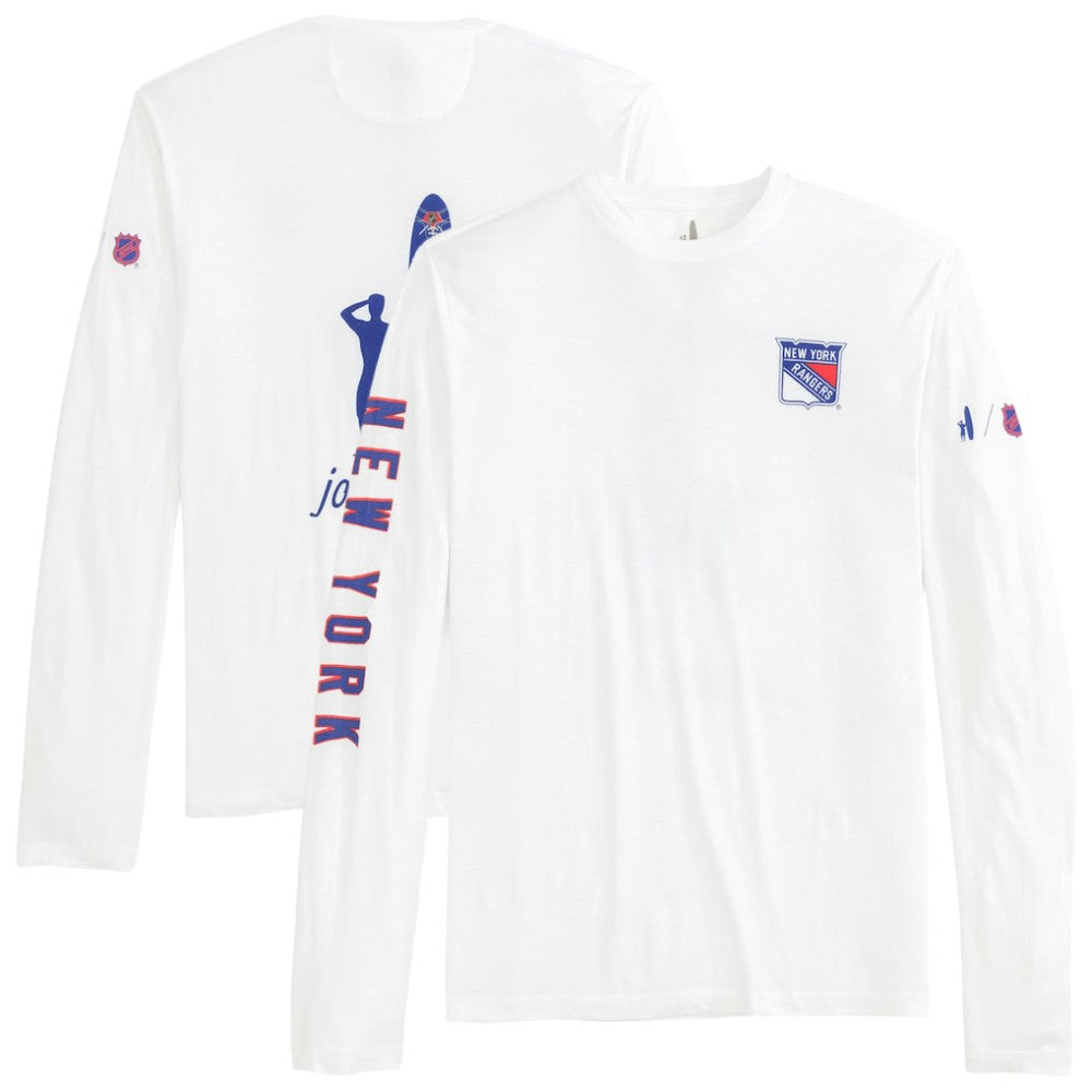 New York Rangers johnnie-O Adam Long Sleeve T-Shirt - White - NHL