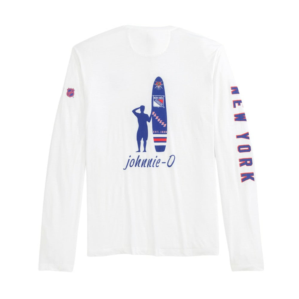 New York Rangers johnnie-O Adam Long Sleeve T-Shirt - White - NHL