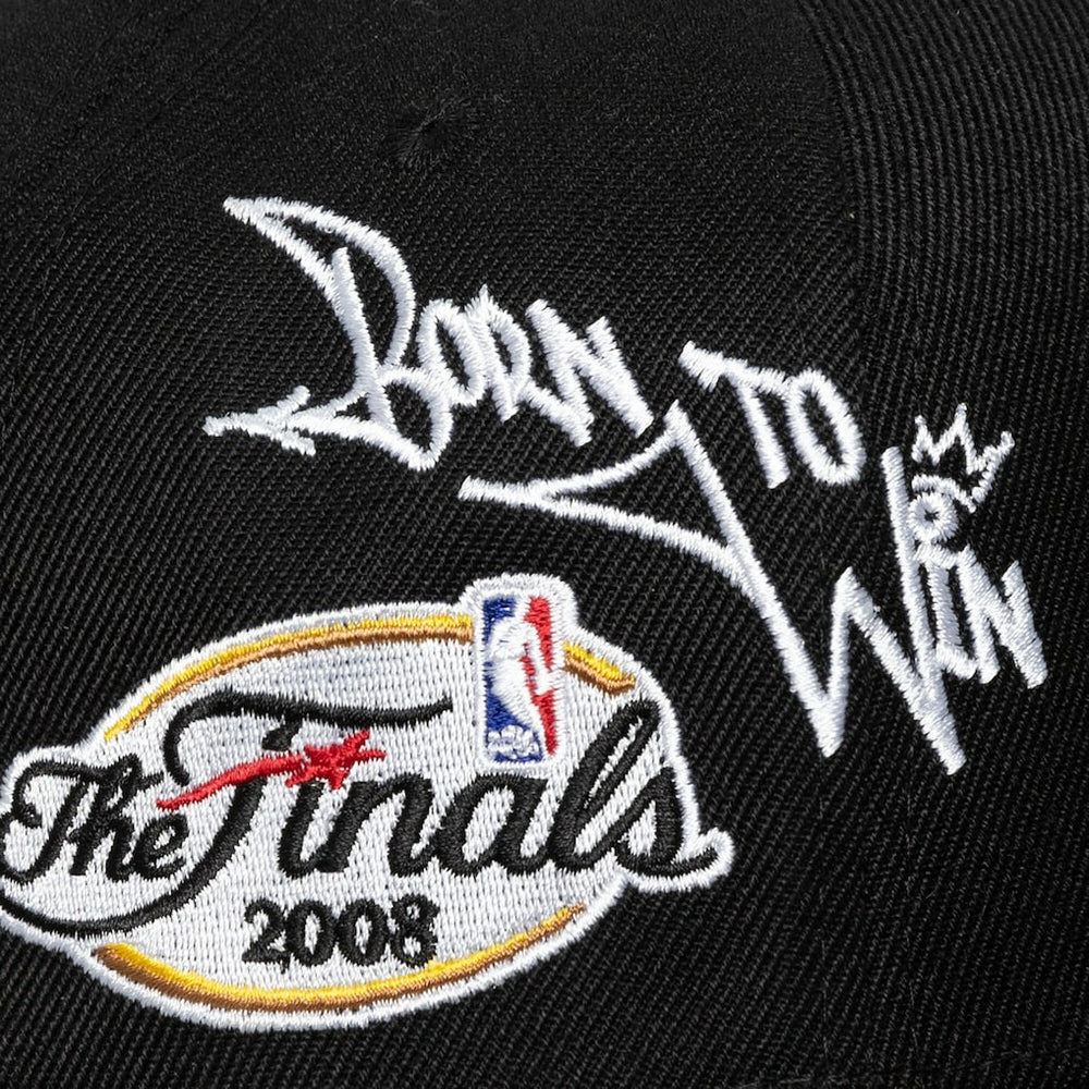 Boston Celtics 2008 NBA Finals Born To Win Pro Crown Adjustable Hat Black - NBA