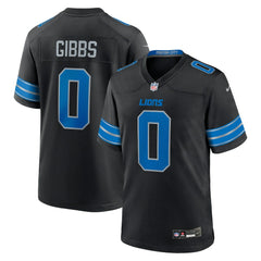 Jahmyr Gibbs Detroit Lions 2nd Alternate Game Player Jersey Black | Nike for Sale