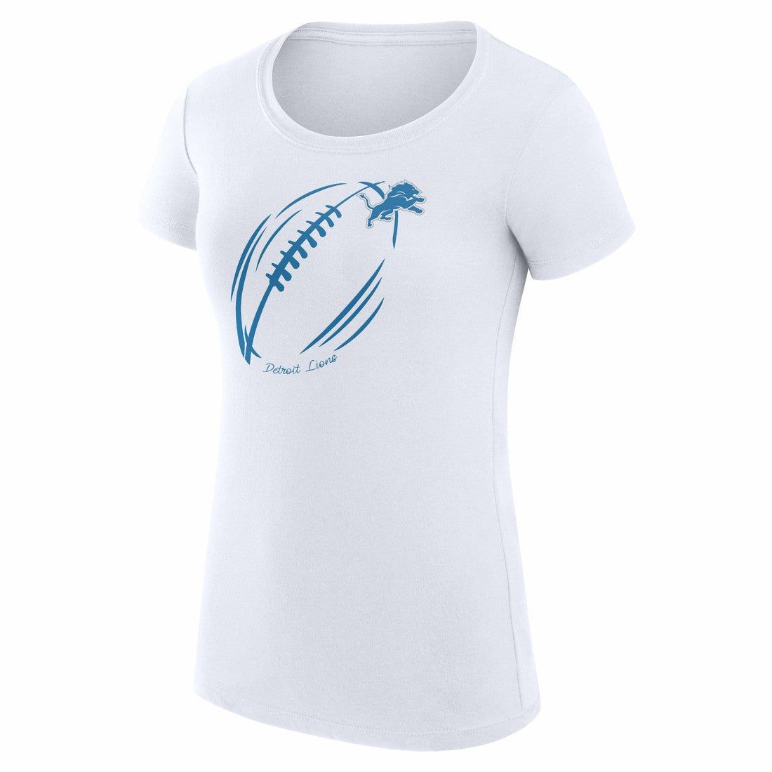 Detroit Lions G-III 4Her by Carl Banks Women's Super-Slim Fit Lightweight Subtle Football T-Shirt White | NFL