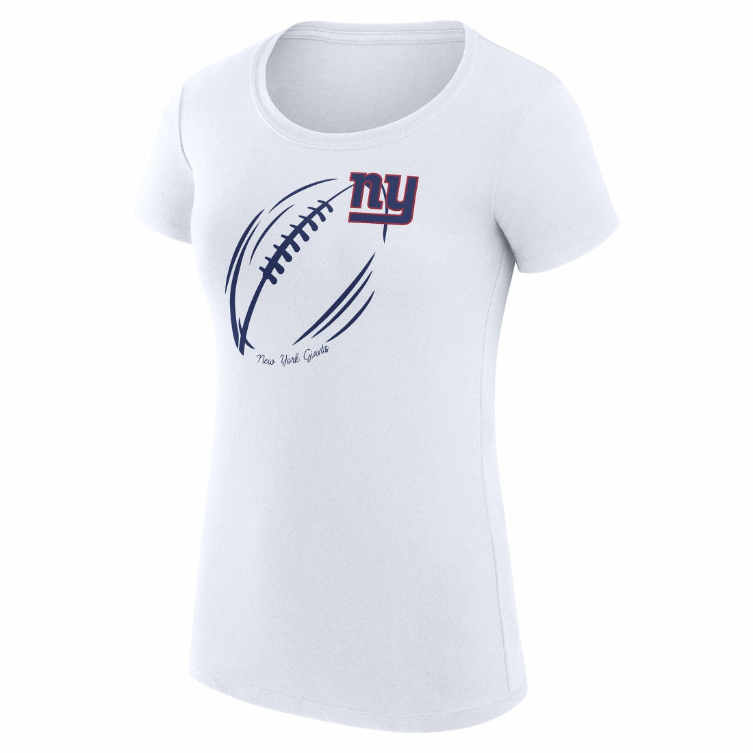 New York Giants G-III 4Her by Carl Banks Women's Super-Slim Fit Lightweight Subtle Football T-Shirt White | NFL