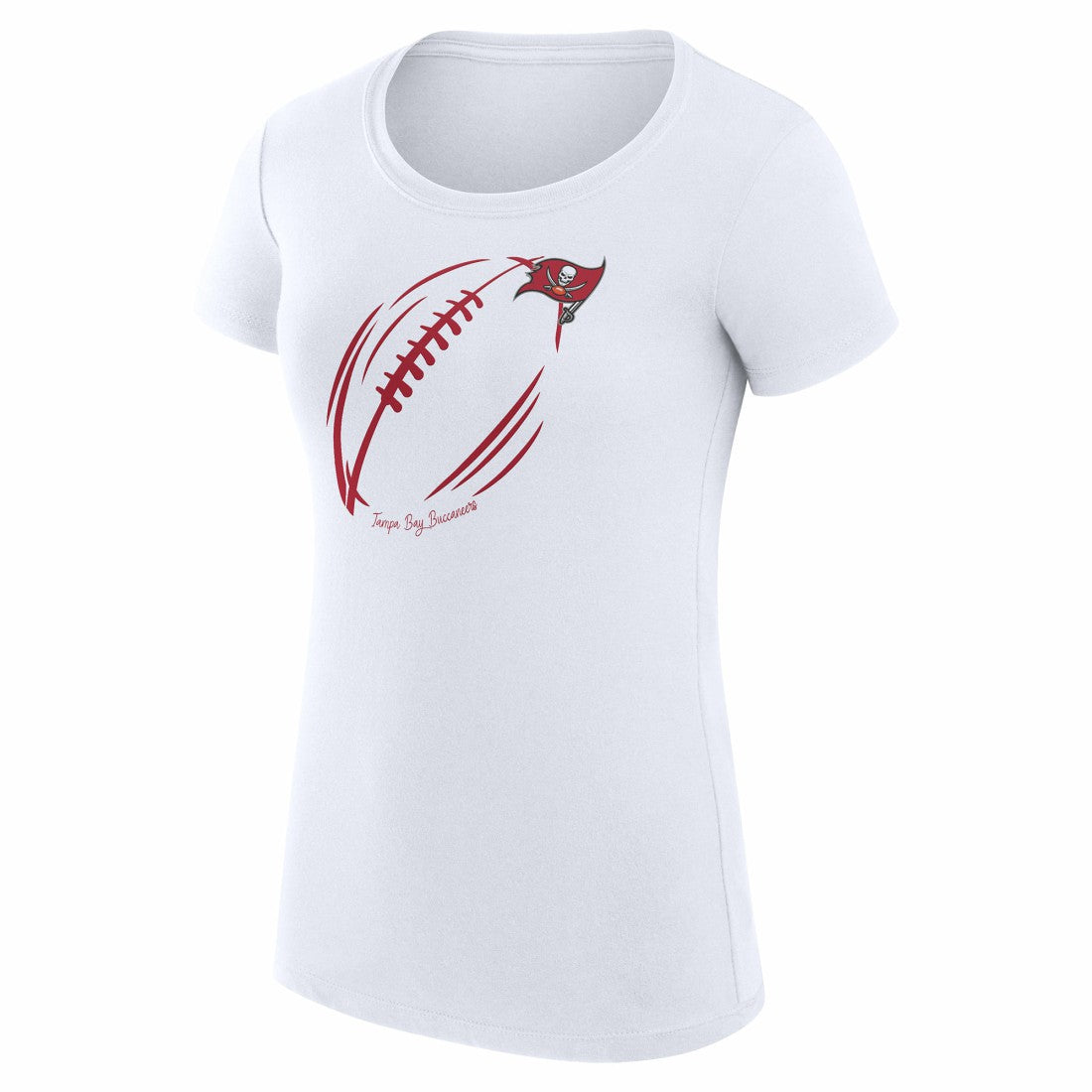 Tampa Bay Buccaneers G-III 4Her by Carl Banks Women's Super-Slim Fit Lightweight Subtle Football T-Shirt White | NFL