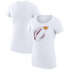 Washington Commanders G-III 4Her by Carl Banks Women's Super-Slim Fit Lightweight Subtle Football T-Shirt White | NFL