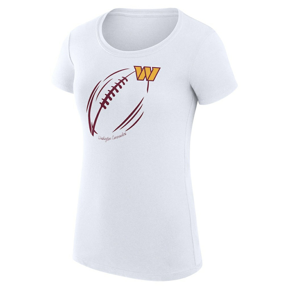 Washington Commanders G-III 4Her by Carl Banks Women's Super-Slim Fit Lightweight Subtle Football T-Shirt White | NFL