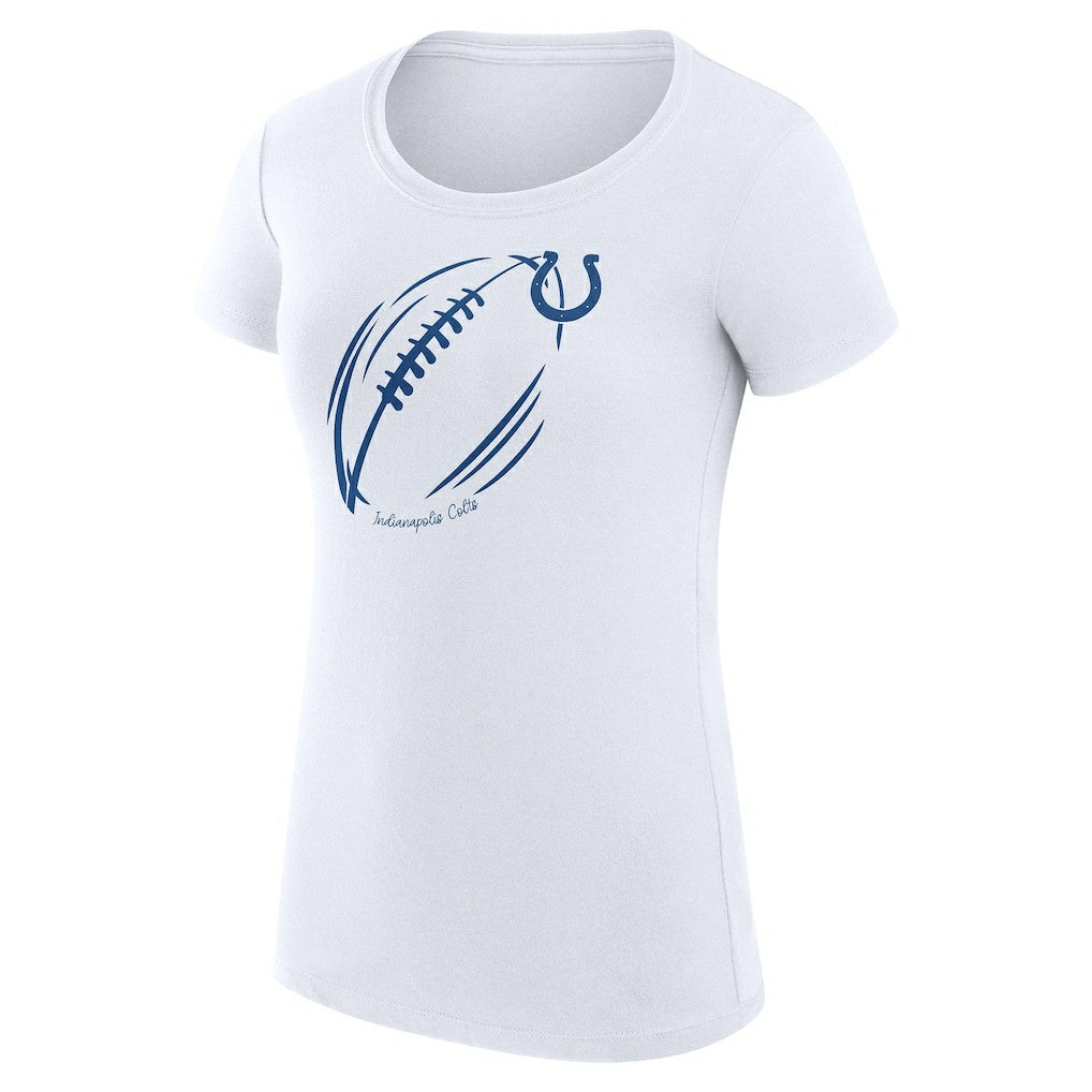 Indianapolis Colts G-III 4Her by Carl Banks Women's Super-Slim Fit Lightweight Subtle Football T-Shirt White | NFL