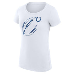 Indianapolis Colts G-III 4Her by Carl Banks Women's Super-Slim Fit Lightweight Subtle Football T-Shirt White | NFL