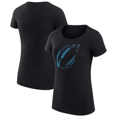 Carolina Panthers G-III 4Her by Carl Banks Women's Super-Slim Fit Lightweight Subtle Football T-Shirt Black | NFL