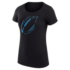 Carolina Panthers G-III 4Her by Carl Banks Women's Super-Slim Fit Lightweight Subtle Football T-Shirt Black | NFL
