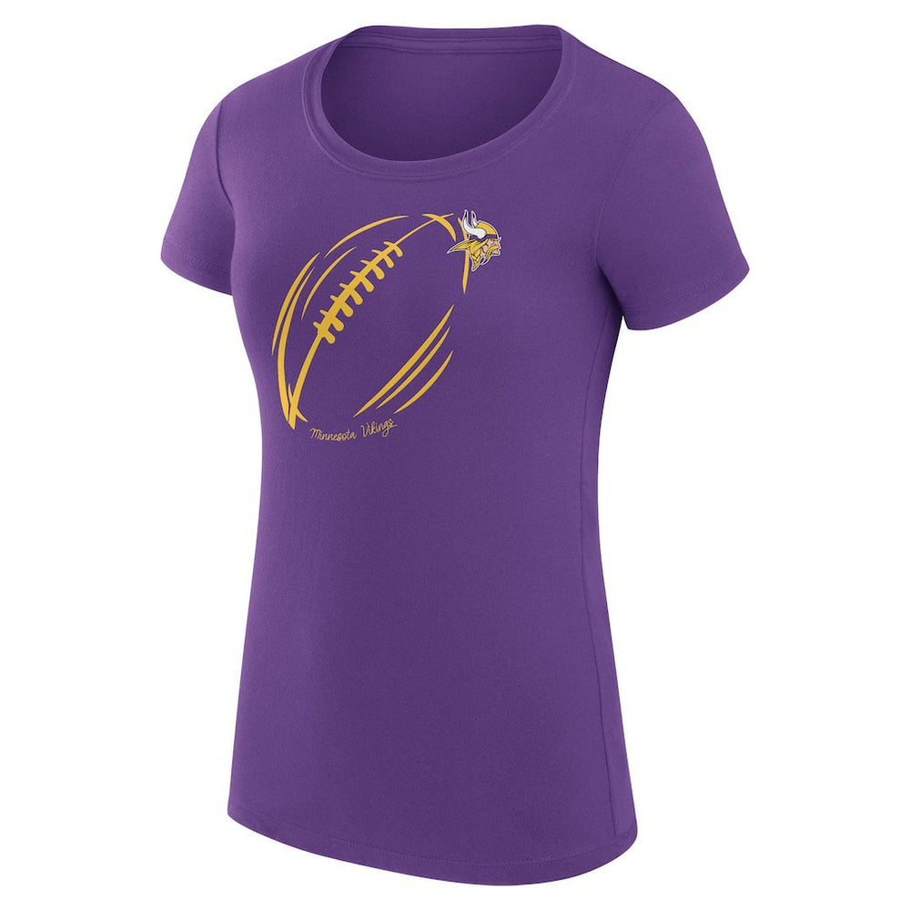 Minnesota Vikings G-III 4Her by Carl Banks Women's Super-Slim Fit Lightweight Subtle Football T-Shirt Purple | NFL