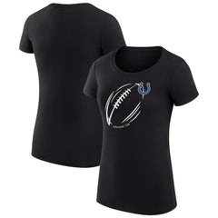 Indianapolis Colts G-III 4Her by Carl Banks Women's Super-Slim Fit Lightweight Subtle Football T-Shirt Black | NFL