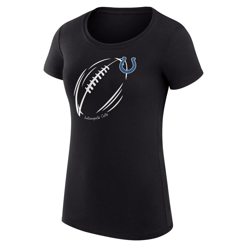Indianapolis Colts G-III 4Her by Carl Banks Women's Super-Slim Fit Lightweight Subtle Football T-Shirt Black | NFL