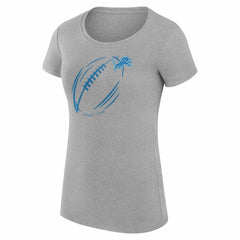 Detroit Lions G-III 4Her by Carl Banks Women's Super-Slim Fit Lightweight Subtle Football T-Shirt Heather Gray | NFL
