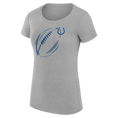 Indianapolis Colts G-III 4Her by Carl Banks Women's Super-Slim Fit Lightweight Subtle Football T-Shirt Heather Gray | NFL