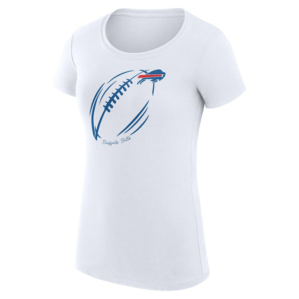 Buffalo Bills G-III 4Her by Carl Banks Women's Super-Slim Fit Lightweight Subtle Football T-Shirt White | NFL