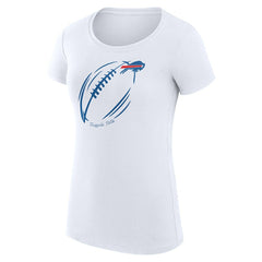 Buffalo Bills G-III 4Her by Carl Banks Women's Super-Slim Fit Lightweight Subtle Football T-Shirt White | NFL